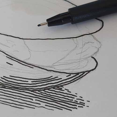 Motif de t-shirt (Feutre noir)